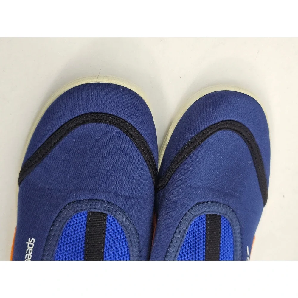 Speedo Kids Aqua‎ Shoes Water Shoes Slip On Blue Orange Drawstring Size 5